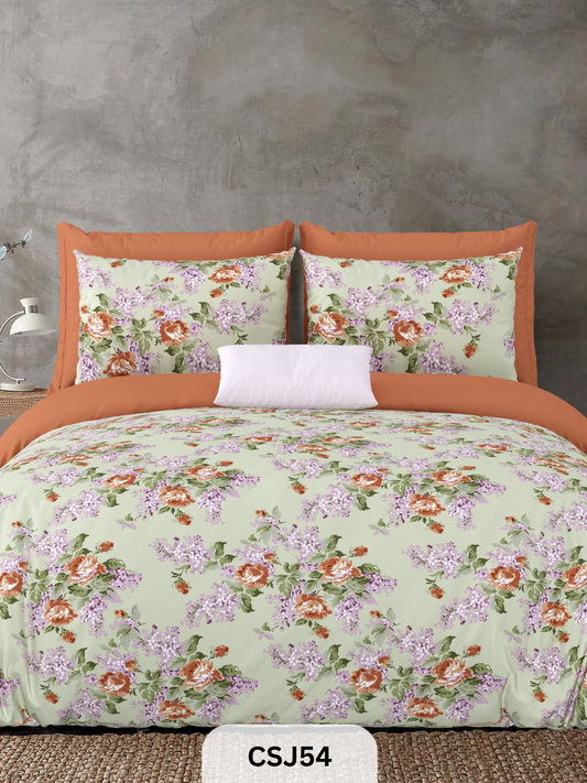 Rose Qulit Bedsheet With Pillow Covers