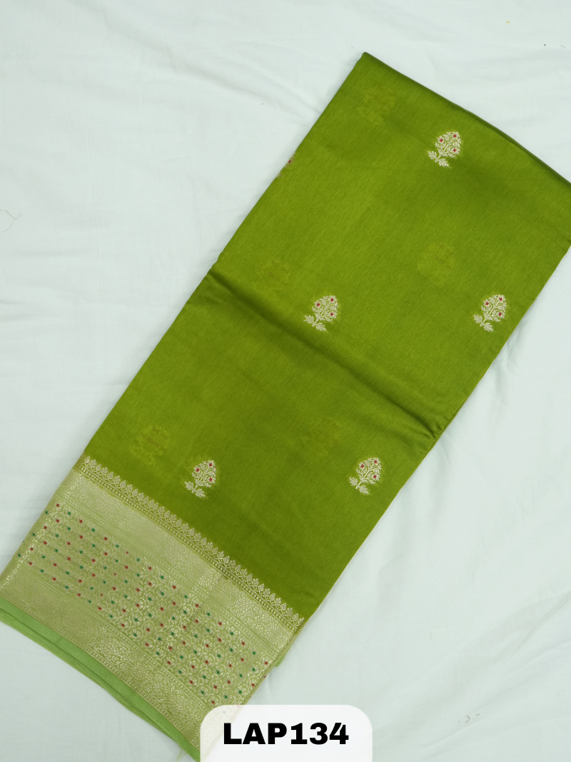 Banaras kora dupion silk saree