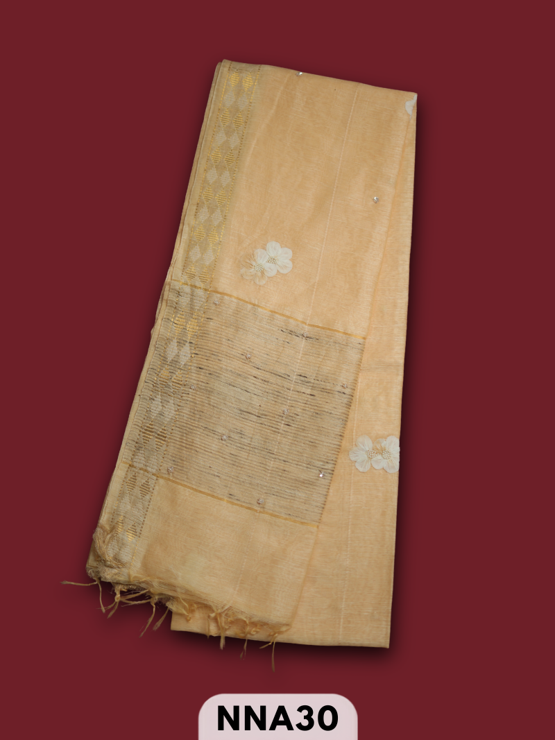 PURE TUSSAR DESIGNER PIECE SAREE