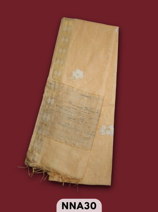 PURE TUSSAR DESIGNER PIECE SAREE