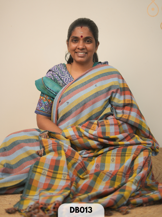 BHUJODI KALA COTTON HANDLOOM SAREE - PURE HANDLOOM