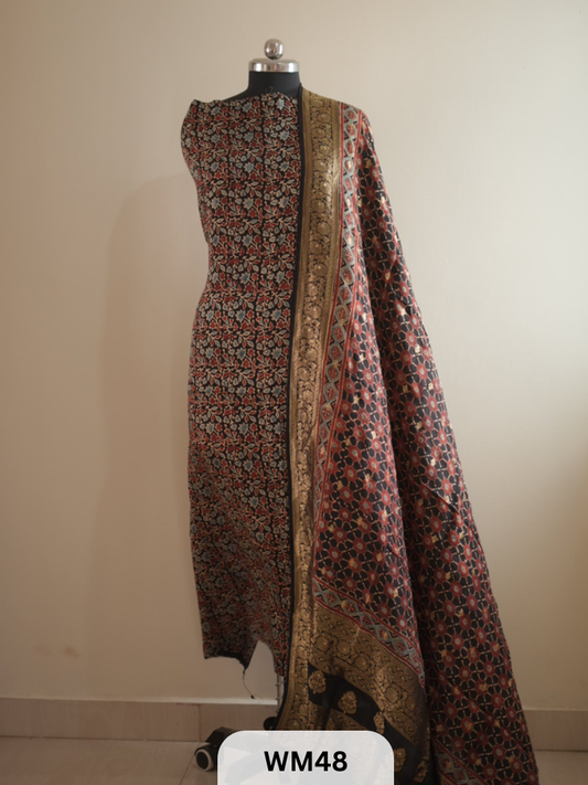 MODAL SILK TOP WITH DOLA DUPPATTA - 2PCS