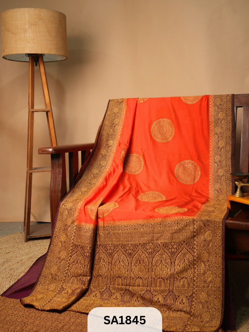 BANARASI KHADI GEORGETTE COCO ZARI SAREE