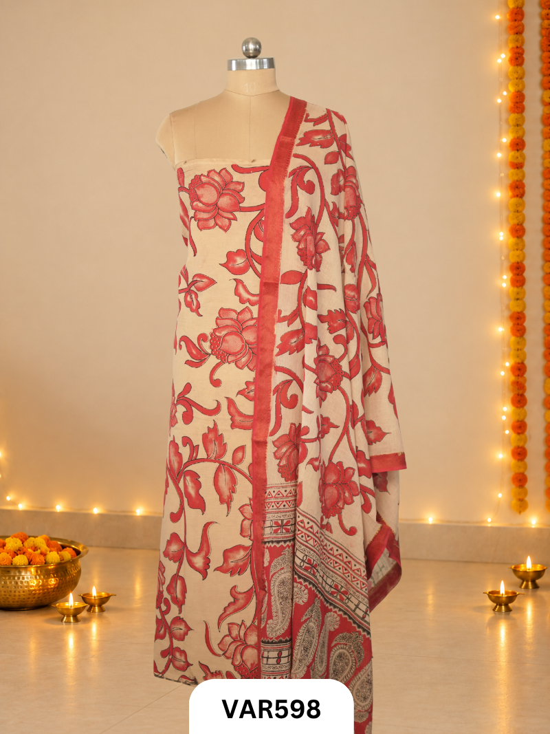 Kalamkari 2 Pcs Salwar Suit - Top2.5 Mtr and Duppatta