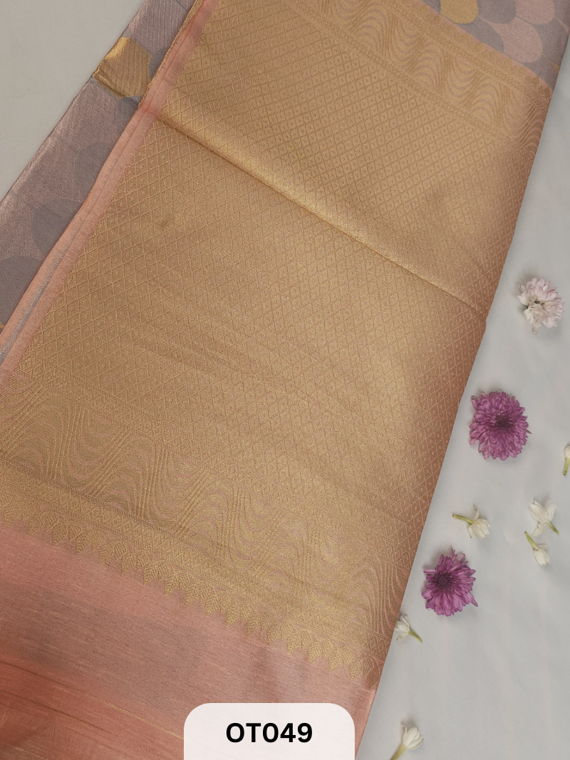 Mul Zari Saree - Tussar Mix - Raw Mango Design