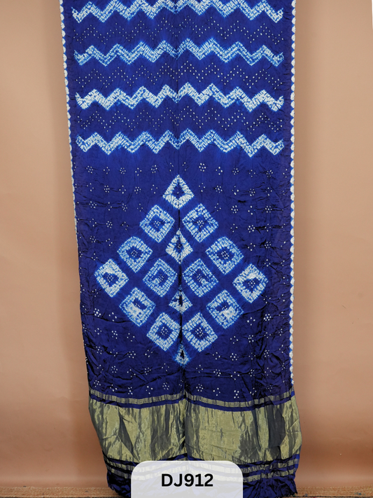 BANDHANI SHIBORI SAREE WITH LAGDI PATTA