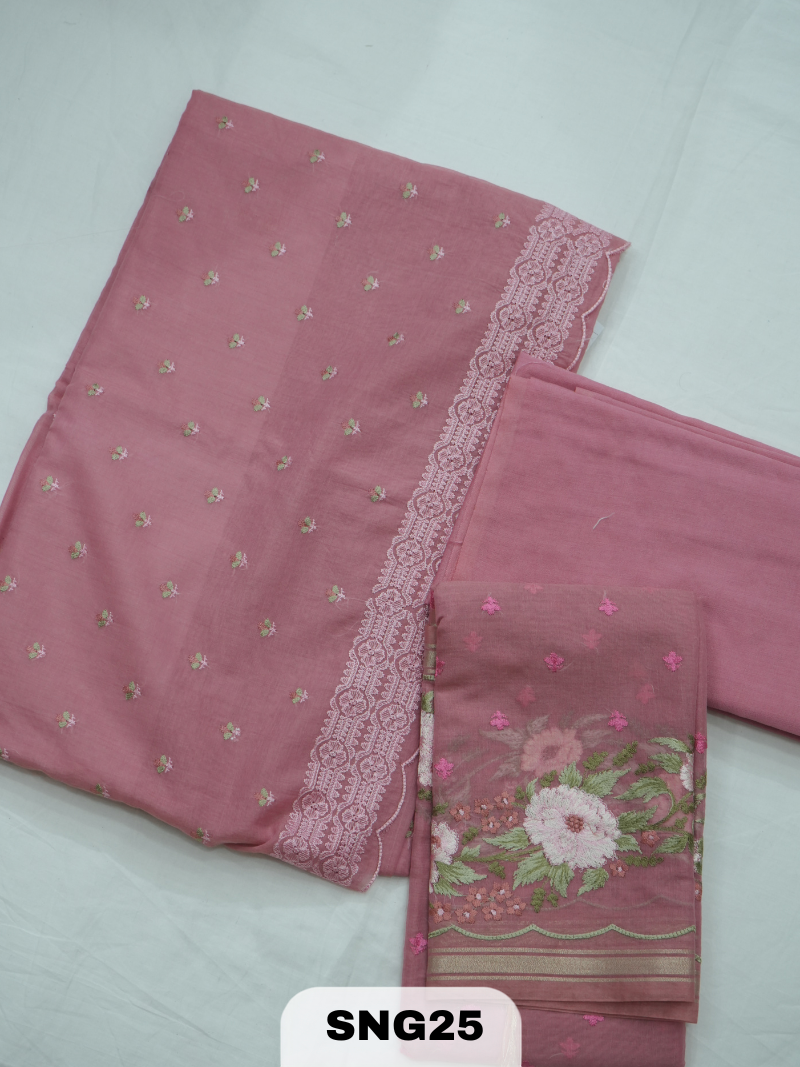 Banarasi mulchanderi 3 Pcs Salwar Suit