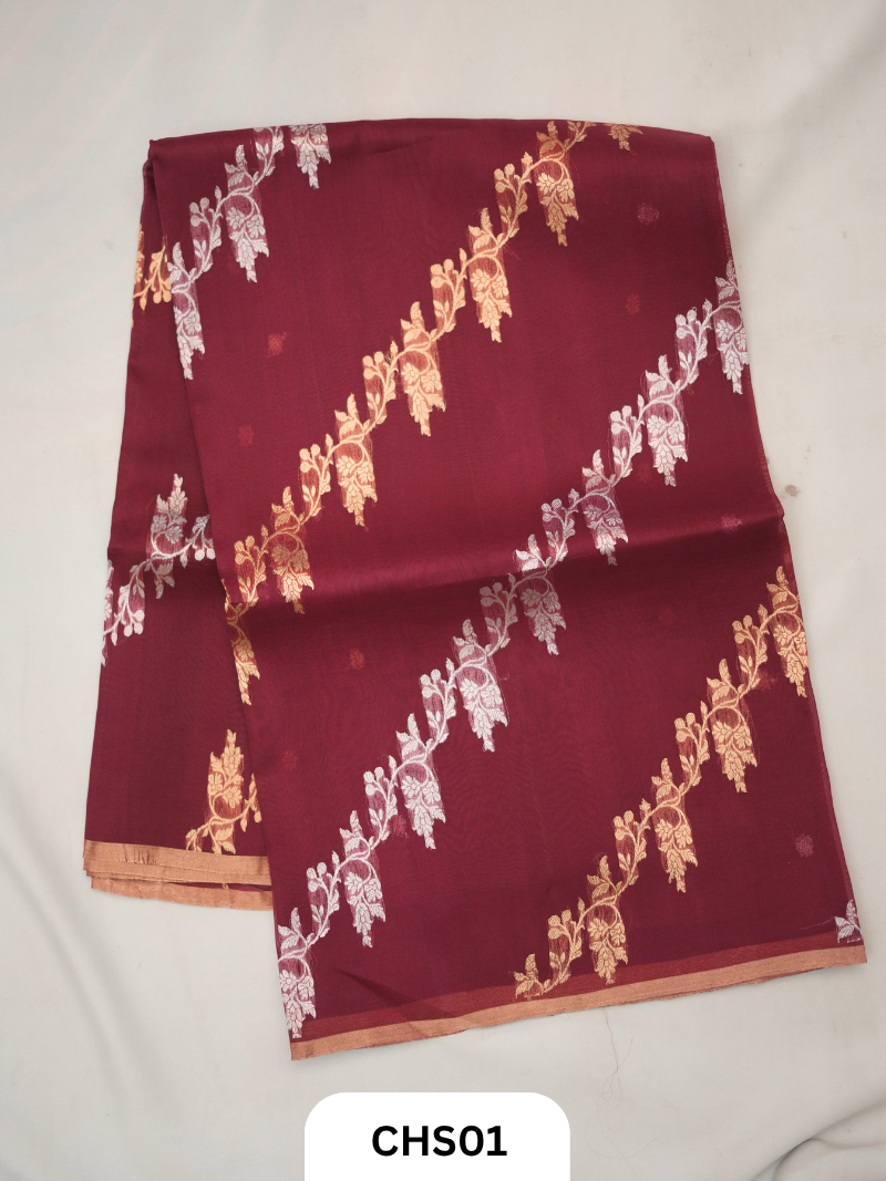 Pure Kora Organza Handloom Saree