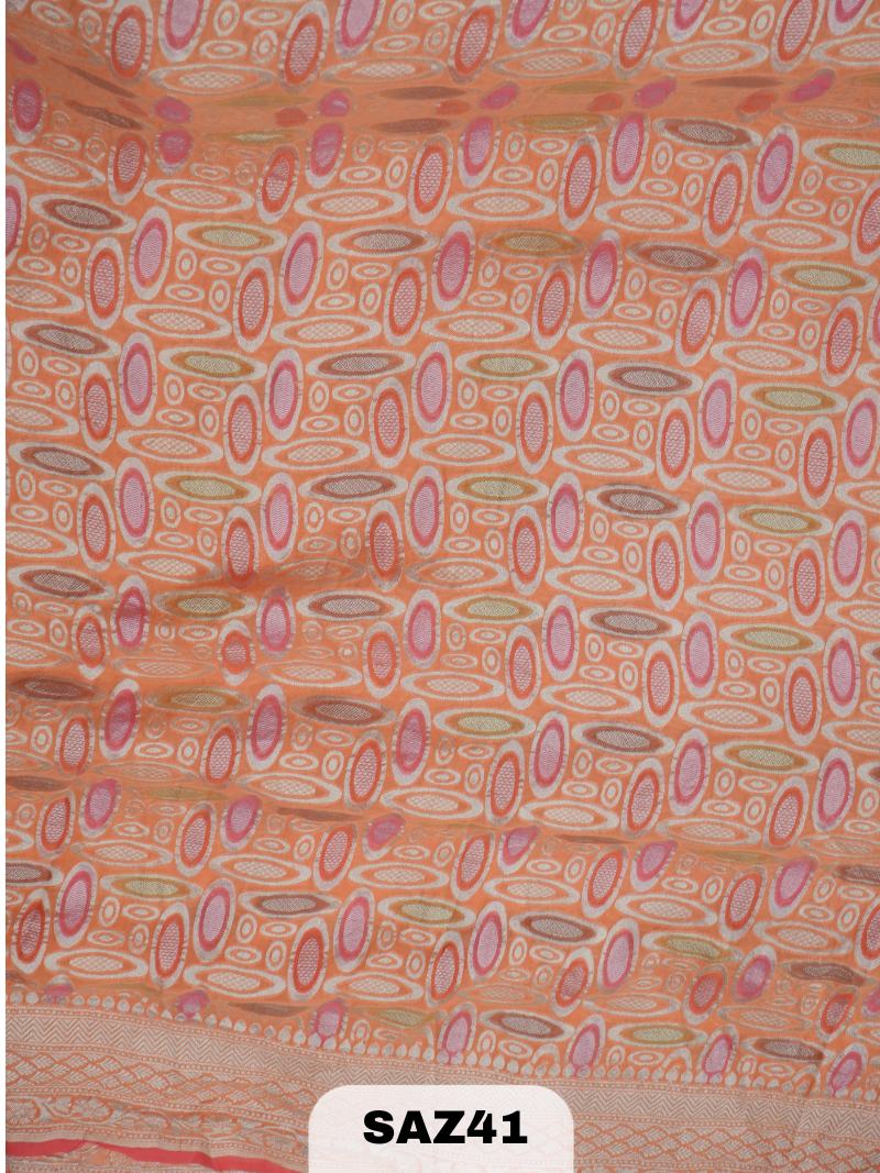 BANARAS PURE KHADI GEORGETTE WITH RANGKAAT SAREE