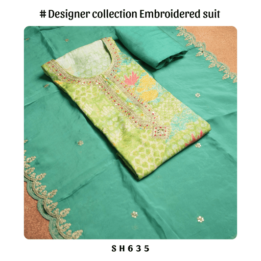 Designer collection salwar suit with embroidary work
