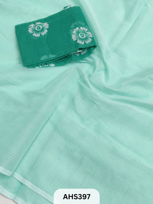 KOTA SOFT COTTON SAREE  DIGITAL PRINT BLOUSE