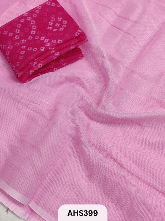 KOTA SOFT COTTON SAREE  DIGITAL PRINT BLOUSE