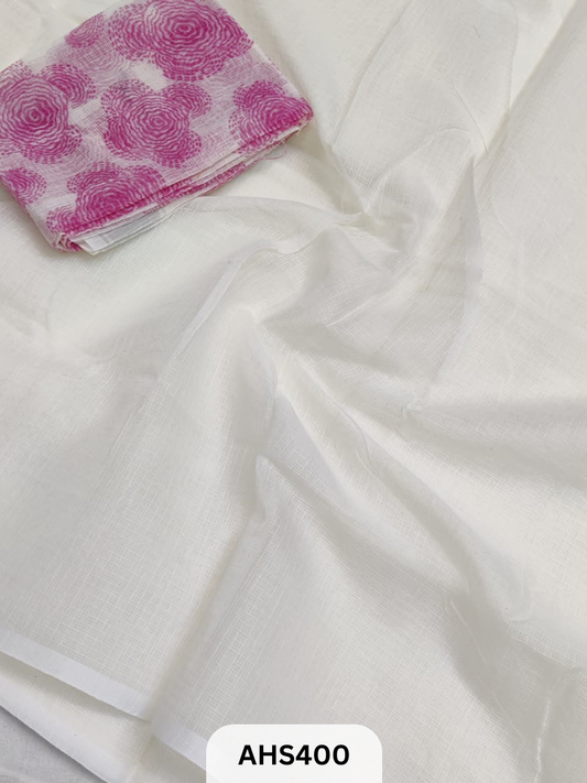 KOTA SOFT COTTON SAREE  DIGITAL PRINT BLOUSE