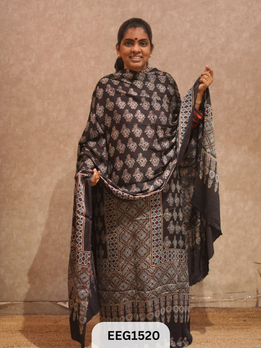 AJRAKH MODAL 2  PCS-UNSTITCHED