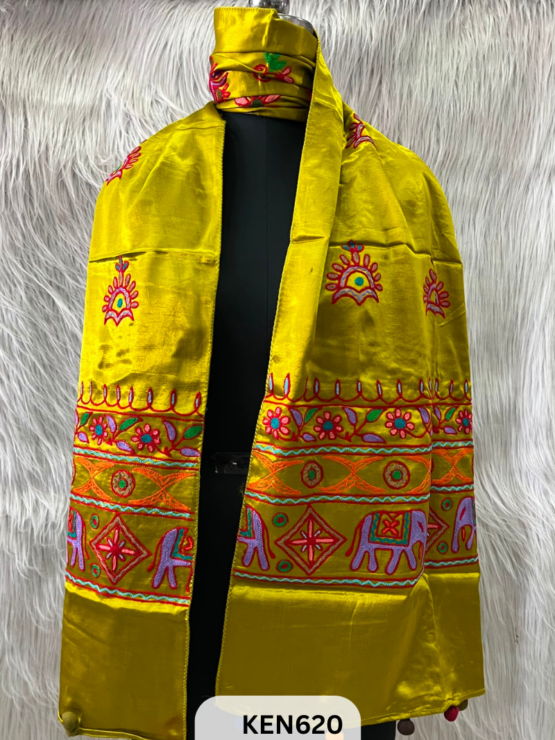 MUSHRU HAND AARI WORK STOLE