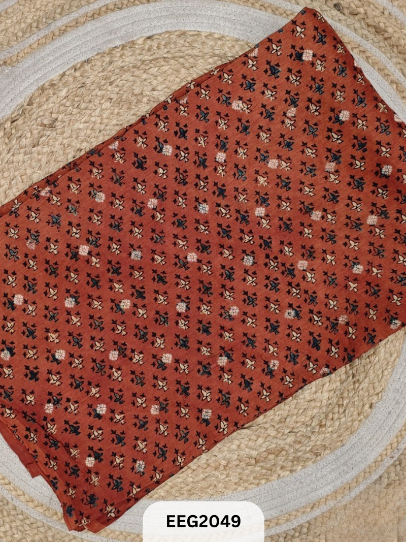 DOLA SILK AJRAKH FABRIC-1MTR