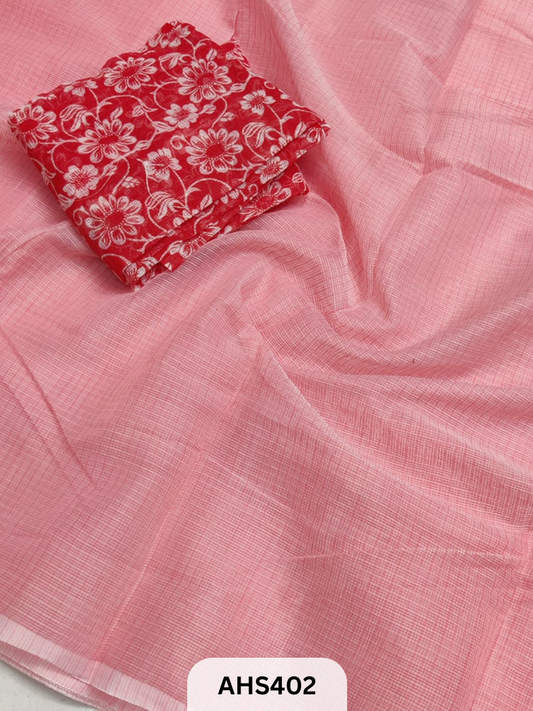 KOTA SOFT COTTON SAREE  DIGITAL PRINT BLOUSE