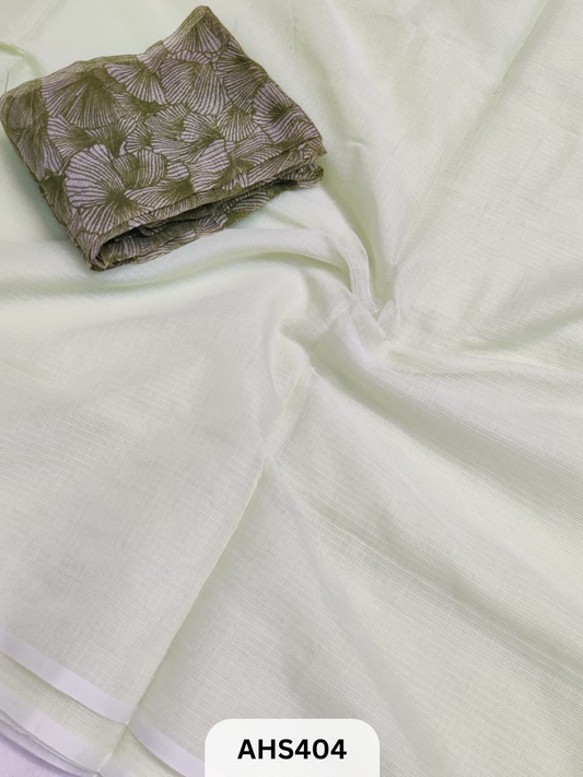 KOTA SOFT COTTON SAREE  DIGITAL PRINT BLOUSE