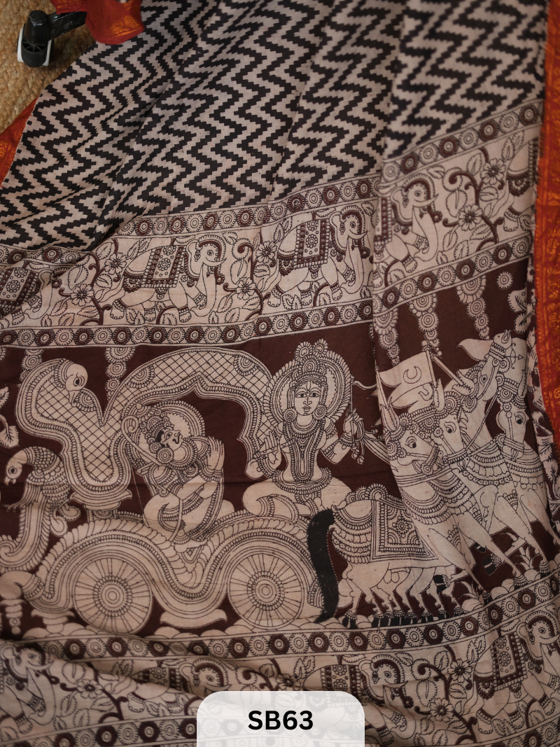 SUNGUDI X KALAMKARI SAREE