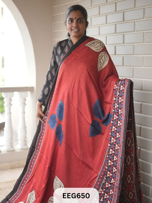 AJRAKH MODAL SAREE - JACKPOT