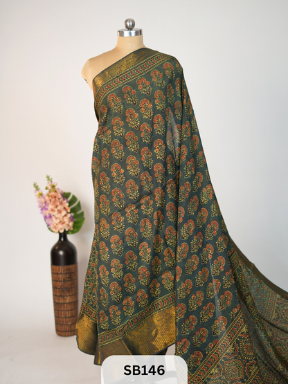 CHENNURI SILK WITH KANCHI BORDER