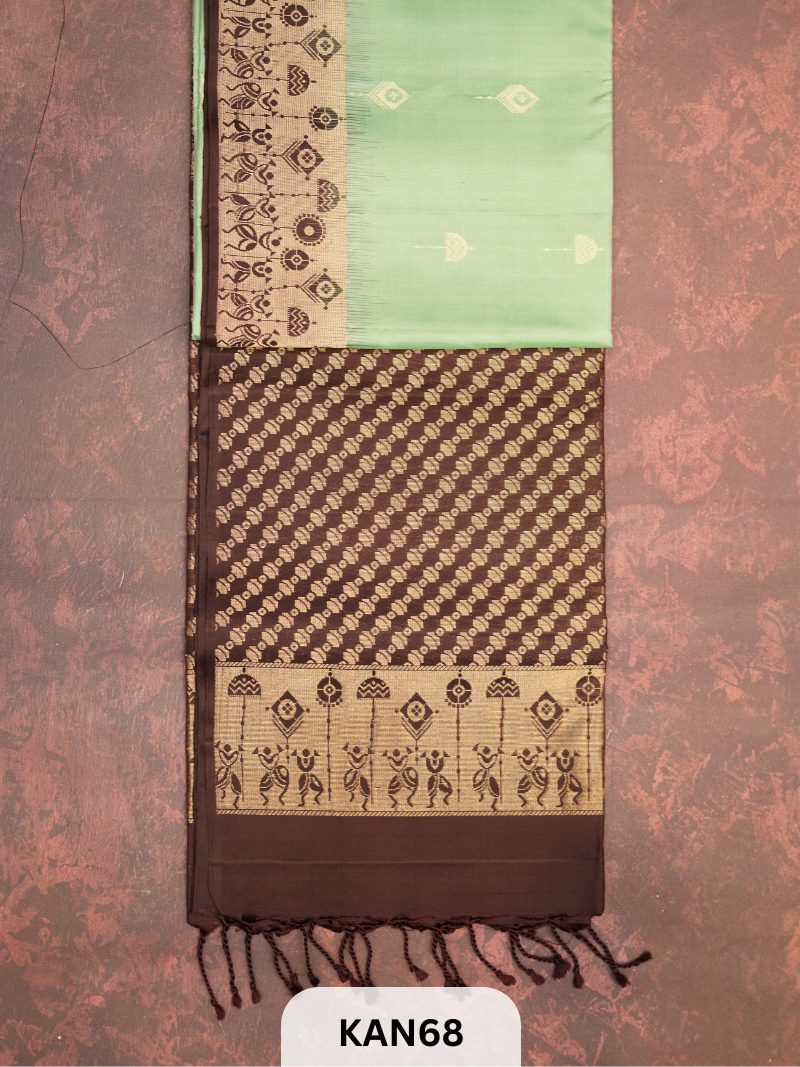 KANCHIPURAM HANDLOOM PURE SOFT SILK