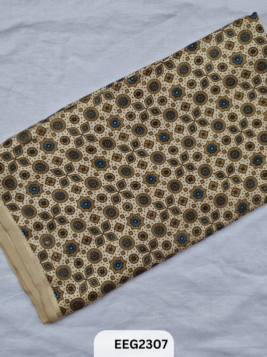 MASHRU AJRAKH FABRIC  PRINT-1 MTR