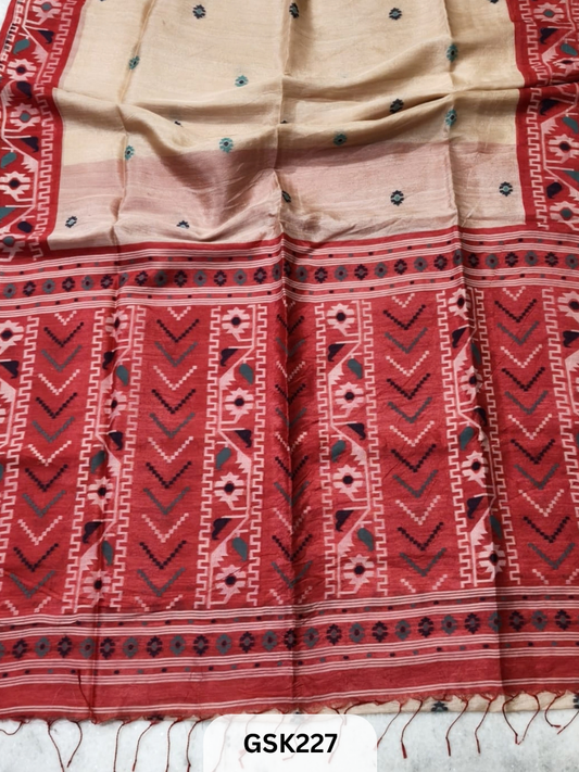 Premium Handloom Semi Tussar saree