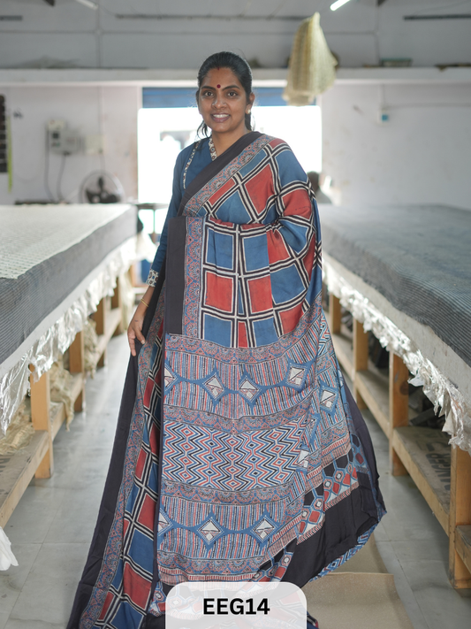 AJRAKH MODAL SAREE