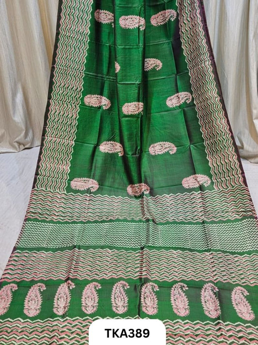 Murshidabad Silk Hand Painted Saree