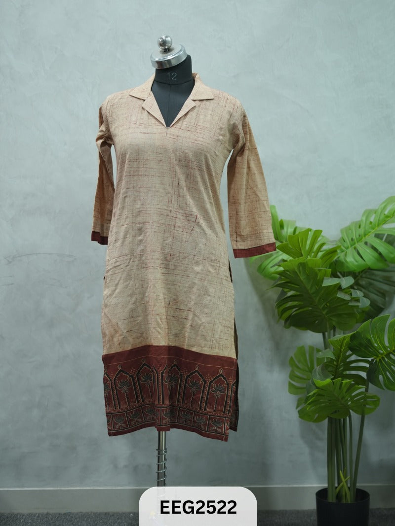 KURTI BRASH PRINT WITH DAMAN