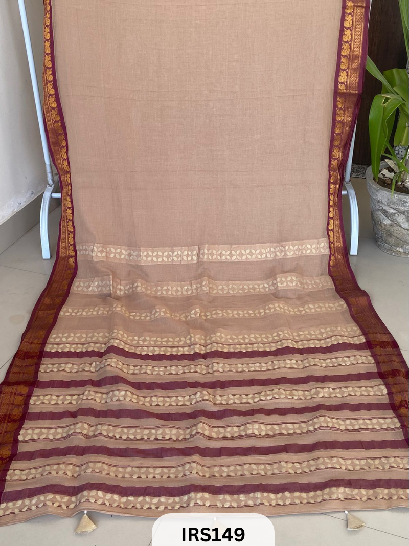 MANGALGIRI HANDLOOM WITH BARMER APPLIQUE WORK SAREE