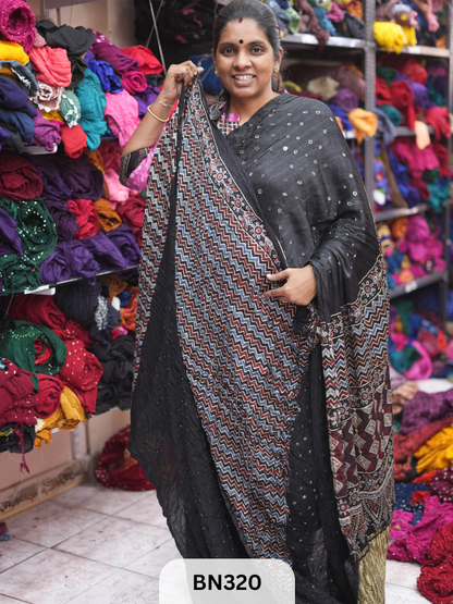 MODAL GAJI - AJRAKH BANDHINI SAREE