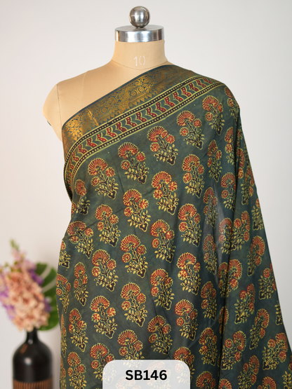 CHENNURI SILK WITH KANCHI BORDER