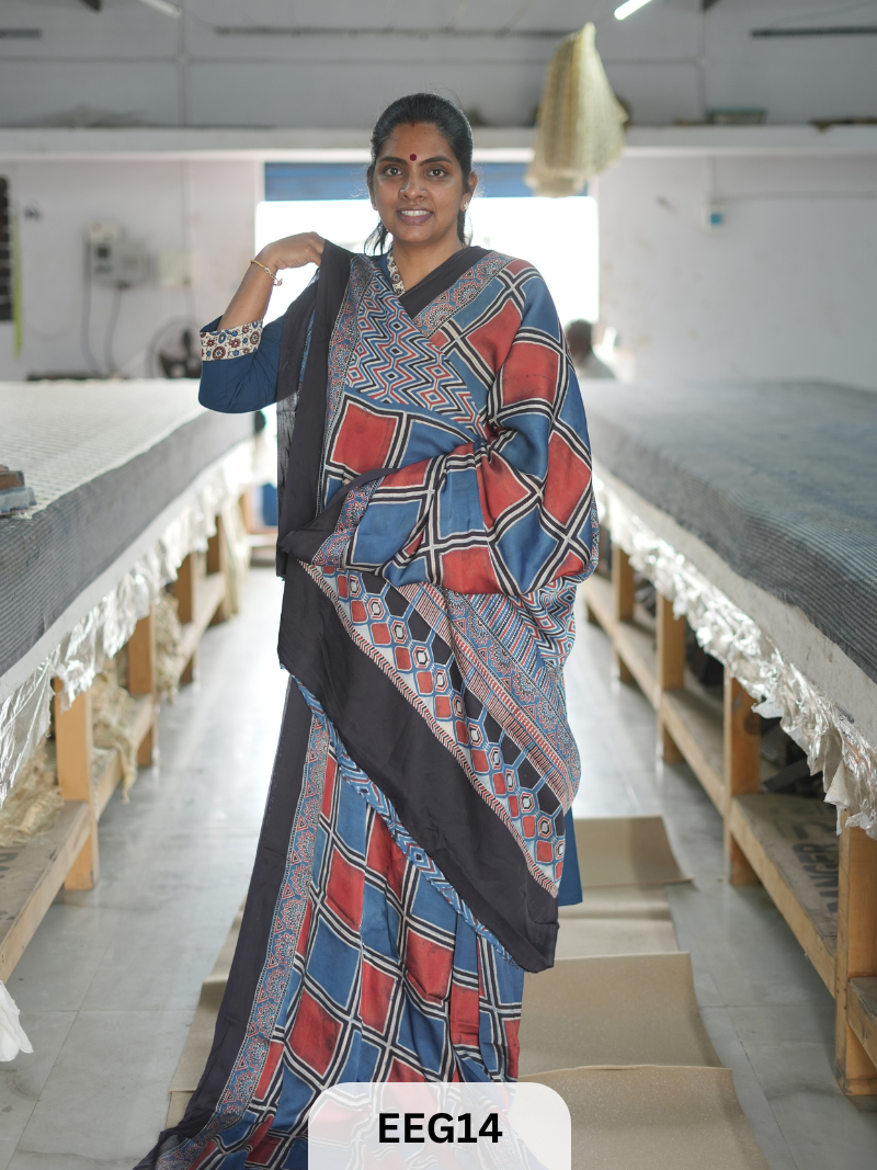 AJRAKH MODAL SAREE