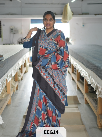 AJRAKH MODAL SAREE