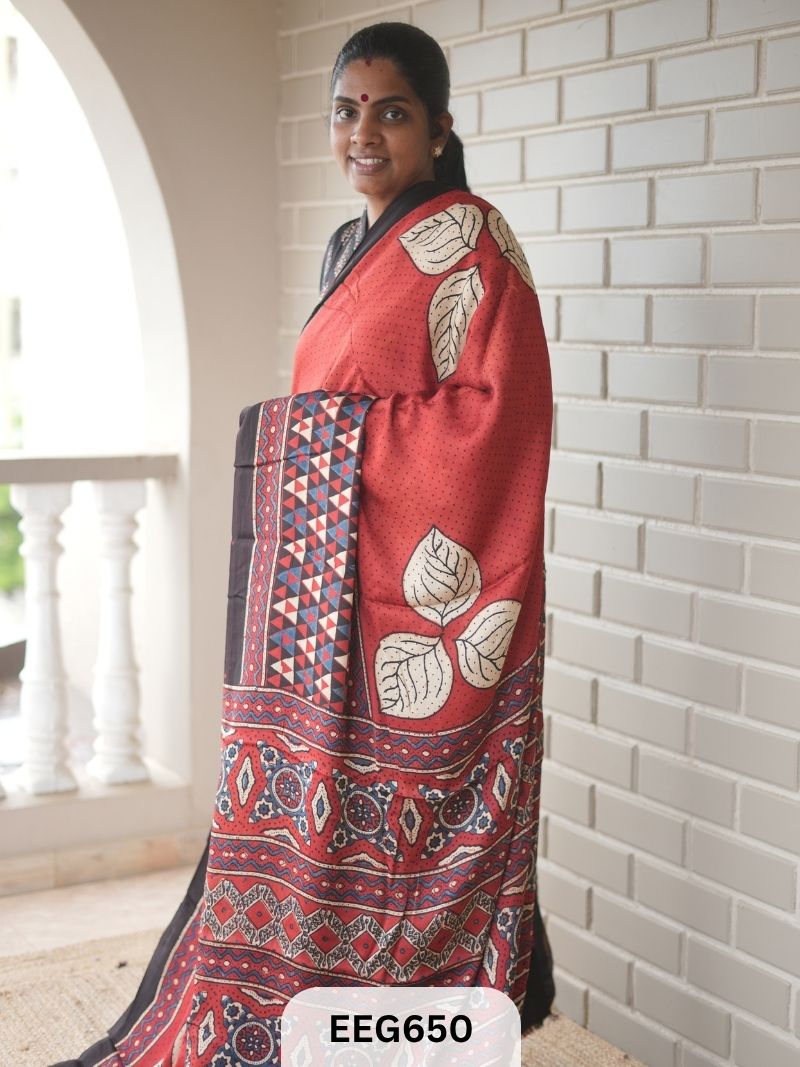 AJRAKH MODAL SAREE - JACKPOT