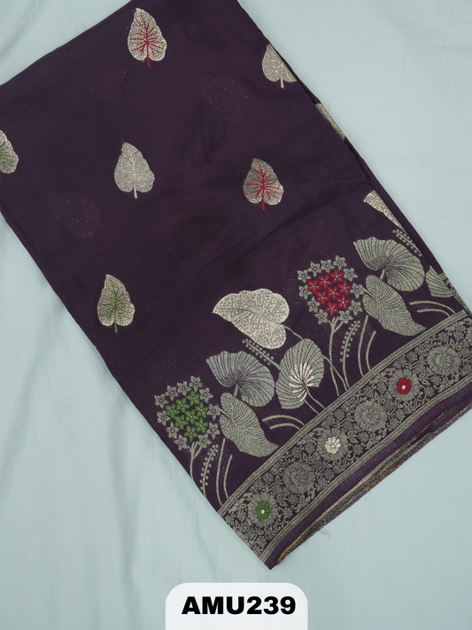 BANARAS RUSSIAN SILK SAREE WITH PRINTED