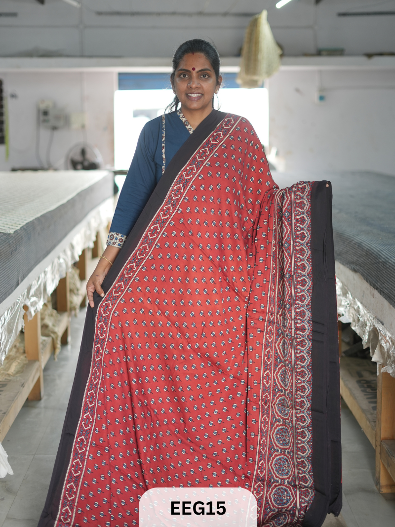 AJRAKH MODAL SAREE