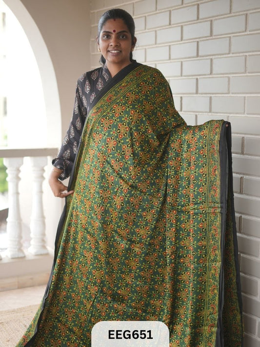 AJRAKH MODAL SAREE - JACKPOT