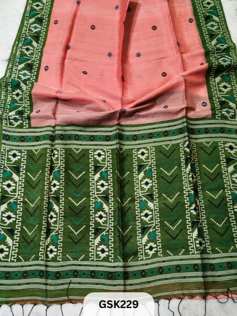 Premium Handloom Semi Tussar saree