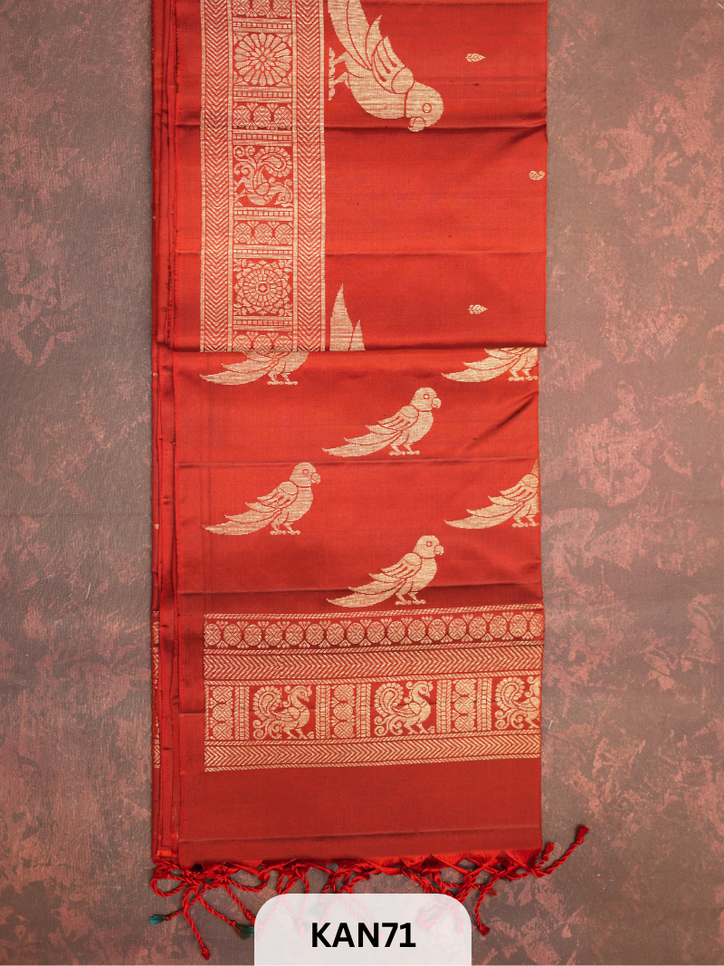 KANCHIPURAM HANDLOOM PURE SOFT SILK
