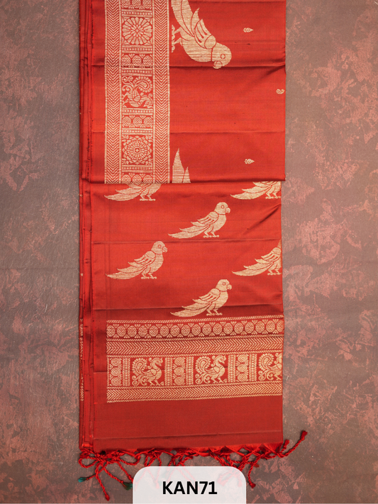 KANCHIPURAM HANDLOOM PURE SOFT SILK