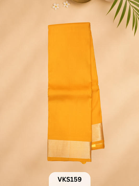 PURE KANCHIPURAM PLAIN SOFT SILK SAREE