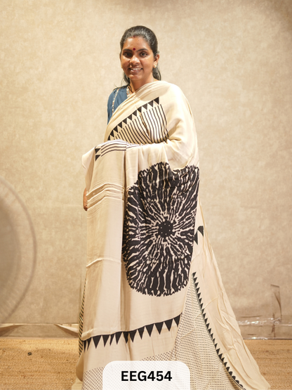 AJRAKH MODAL SAREE- RETRO