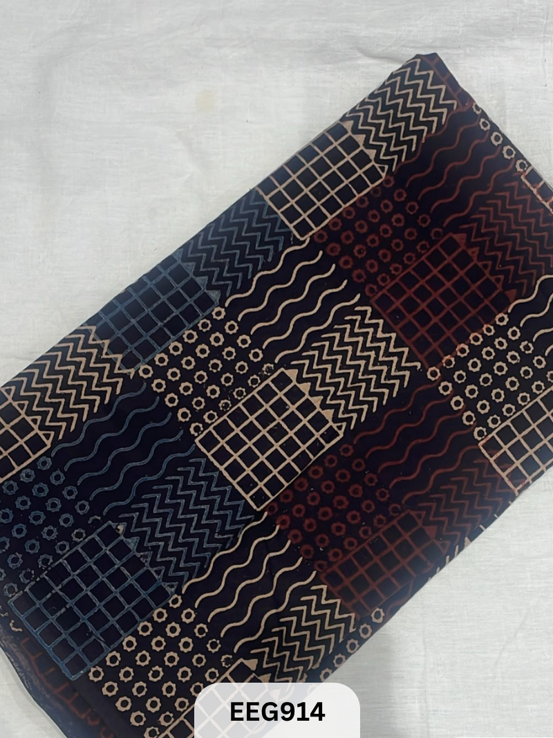 COTTON AJRAKH FABRIC-1MTR