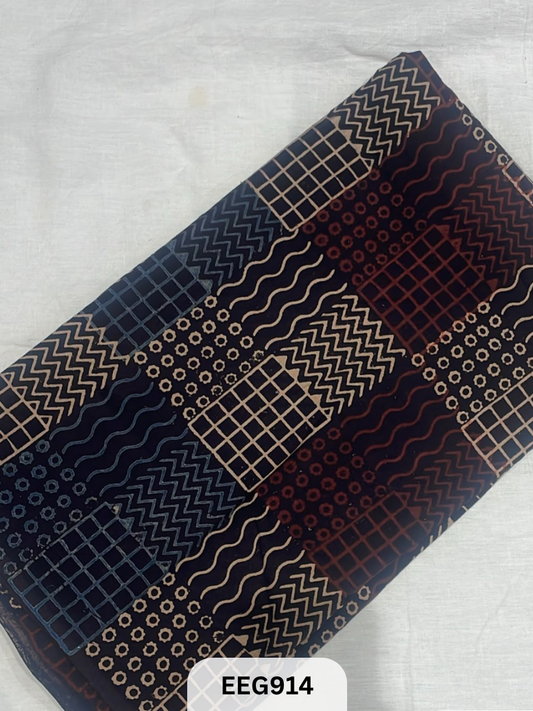 COTTON AJRAKH FABRIC-1MTR
