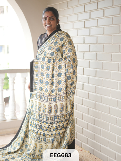 AJRAKH MODAL SAREE - JACKPOT