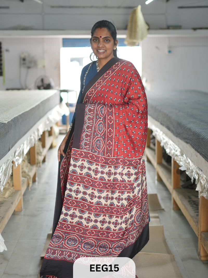AJRAKH MODAL SAREE