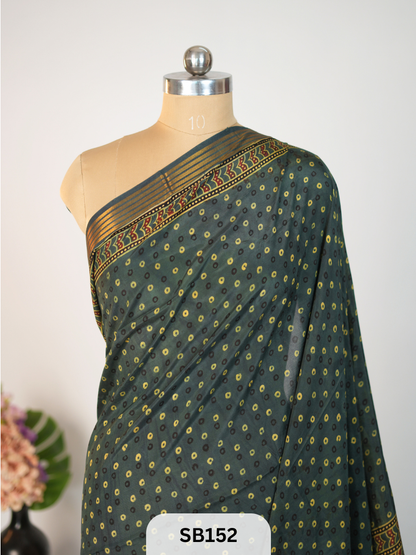 CHENNURI SILK WITH KANCHI BORDER